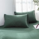 Zorim 100% Jersey Cotton Pillowcases, Queen Pillowcase Set of 2, Super Soft and Breathable (Queen, Dark Green)
