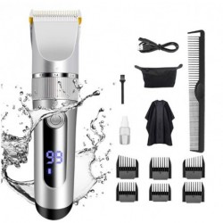 Gabriel Electric Hair Clippers for Men - Professional Hair Trimmers Set Rechargeable Cordless with LED Display Quite IPX7 Waterproof Hair Cutting Kit Barber Trimmer Kit
