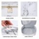 FANOBL 2 Pcs Makeup Bag Waterproof Cosmetic Bags with Gold Zipper Portable Marble Makeup Bag Organizer for Women Toiletry Bags for Traveling