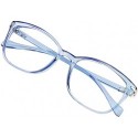 FelixAim Blue Light Blocking Glasses for Women/Men, Anti Eyestrain, Computer Reading, TV Glasses, Stylish Square Frame, Anti Glare(Clear Blue,No Magnification)