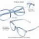 FelixAim Blue Light Blocking Glasses for Women/Men, Anti Eyestrain, Computer Reading, TV Glasses, Stylish Square Frame, Anti Glare(Clear Blue,No Magnification)