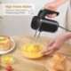 ZTBBRA Upgraded Electric Mixer, 5-Speed Plus Turbo Handheld Mixer Blender Egg Whisk with Egg Sticks & Dough Sticks for Kitchen & Home (Black)
