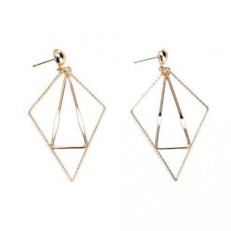 LPRECO Geometric Triangle Earring Metal Simple Drop Dangle Earrings Gold Bohemian Dangling Costume Earring For Women Girls Prom Birthday Party Gift Fashion Jewelry (gold)
