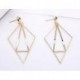 LPRECO Geometric Triangle Earring Metal Simple Drop Dangle Earrings Gold Bohemian Dangling Costume Earring For Women Girls Prom Birthday Party Gift Fashion Jewelry (gold)