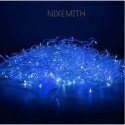NIXEMITH  500 LED Christmas String Lights Lamp for Wedding Party Fairy Decoration 100 Meters (328feet) 8 Modes Memory Function 29V (Blue and White)
