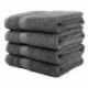 Han Yuan Premium Bamboo Cotton Bath Towels - Natural, Ultra Absorbent and Eco-Friendly 30" X 52" (Grey) (4 piece set)