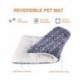 OUQUN Ultra Soft Pet (Dog/Cat) Bed with Cute Prints | Reversible Fleece Crate Bed Mat | Machine Washable Pet Bed Liner