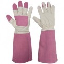 OHREY Gardening Gloves, Thornproof Long Gauntlet Gloves, Pigskin Leather - Breathable & Durability (Large) 