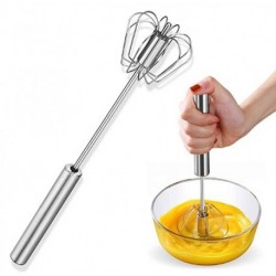 lwzsyap Stainless Steel Eggbeater,Household non-electric egg beater
