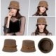 OCISOS Cloche Round Hat Fedora Bucket Vintage Hat 