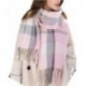 UFLYAY Women's Fashion Scarves Long Shawl Winter Thick Warm Knit Large Plaid Scarf
