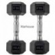 Xtarhouse Dumbbells Free Weights Dumbbells Weight Set Rubber Coated cast Iron Hex Black Dumbbell Pair