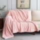 ZPUGUT Sherpa Fleece Throw Blanket, Ultra Soft Reversible Plush Blanket, Queen Size for Sofa Bed, 90"x90", Pink