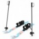 MIDYOO Kid's Beginner Snow Skis and Poles with Bindings, Low-Resistant Ski Boards for Age 4 and Under, Lightweight Sturdy and Safe Kids Skiing Equipment