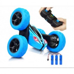 Ditip RC Cars Remote Control Stunt Car - 2.4GHz 360 Degree Off-Road Double Sided Rotating Tumbling High Speed Rock Crawler Vehicle with Headlights and 3 Batteries to Get 60mins Running for Kids/Children
