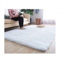 Lbris Super Soft Modern Shag Area Rugs Fluffy Living Room Carpet Comfy Bedroom Home Decorate Floor Kids Playing Mat 5.3 Feet by 7.5 Feet, White