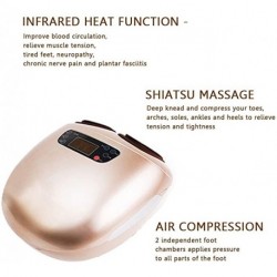 IOOICO Shiatsu Foot Massager Electric Heat Kneading -Foot Massage Machine with Rolling and Air Compression for Home and Office for Men and Women