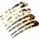 just decors 4 Pieces French U-shaped Hairpin with Two Prongs U Shape Hair Clips Chignon Pin Tortoise Shell U Sticks Pins for Women Girls Hairstyles