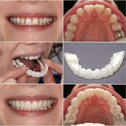 RXIAZM Braces Instantly Veneers Dentures Fake Teeth Smile Serrated Denture Teeth Top Or Bottom Comfort Fit Flexible Teeth Socket to Make White Tooth Beautiful Neat