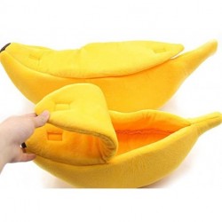 LAUREATE Stylish Pet Dog Cat Banana Bed House Pet Boat Dog Cute Cat Snuggle Bed Soft Yellow cat Bed Sleep Nest for Cats Kittens