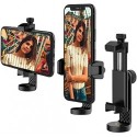 BOLOVG Cell Phone Tripod Mount Adapter,  Universal Smartphone Tripod Mount with Cold Shoe, 360°Rotatable Phone Holder, fits Tripod, Monopod & Selfie Stick, Compatible with iPhone, Samsung & All Phones