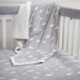 PRESENT NOW Heavenly Soft Chenille Sherpa Receiving Blanket, 3D Gray, 30" x 35", for Boys and Girls