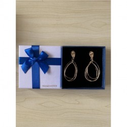 WHA&DARRER 1 Pcs Elegant Mesh Black Earring Ring Necklace Jewelry Cardboard Magnetic Gift Box, 3 1/2" W x 3 1/2" D x 1/2" H