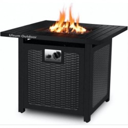 Ulsum Outdoor  Square Outdoor Gas Propane Fire Pit Pits Firepit 