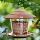 Aendu  Bird Feeders for Outside,Squirrel Proof Birds Feeder(Brown)