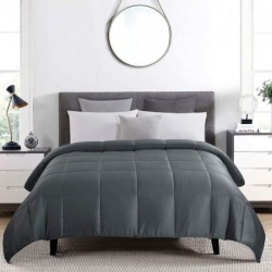 Sarmog Grey Down Alternative Comforter Duvet Insert,100% Bamboo Viscose Shell ,8 Corner Tabs