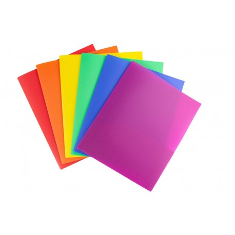 SIDHGN Colored Pocket Folders, 2-Pocket File Folders (6 Pack, Colorful) School Folders, Plastic Folders with Labels, Two Pocket Folders, Letter Size File Folders with Pockets, Colored File Folders
