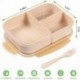 PANNIXIA Bento Box for Adults Lunch Containers for Kids 3 Compartment Lunch Box Food Containers Leak Proof Microwave Safe(Flatware Included, Champagne)