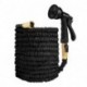 JUILA-YUN 50ft Expandable Garden Hose , Leakproof Lightweight Retractable Water Hose with Solid Brass Fittings, Extra Strength 3750D Durable Gardening Flexible Hose Pipe