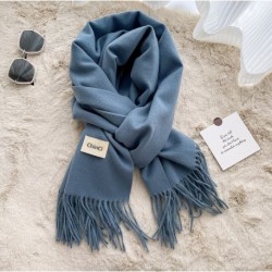 ChinCi  Monochrome scarf pure color tassel long scarf warm imitation cashmere scarf