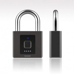 Surework  Waterproof and theft-proof smart electronic padlock with key fingerprint padlock