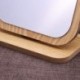 JRSLAK Rectangle Compact Table Mirror Standing Wood Framed Mirror Desktop Mirror 90 Degree Rotating Mirror for Makeup Cosmetic