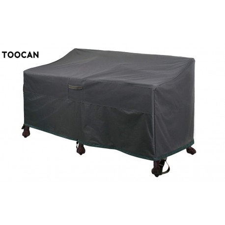 TOOCAN Heavy Duty Patio Deep Bench Loveseat Cover Waterproof Outdoor Sofa Cover Lawn Patio Furniture Covers with Air Vents, Dark Grey (58" Lx 32.5" D x 31" H, Grey)