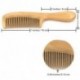VUBOJO Natural Green Sandalwood Hair Comb Wooden Comb (Fine Tooth) for Curly Hair Detangling - No Static, Prevent Tangle, Handmade