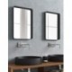  XCAEGV Rectangle Metal Frame Wall Mirror for Bathroom 18 x 24 Inch Wall Mounted Vanity Mirror Rounded Corner Black Frame Decorative Mirrors for Bedroom
