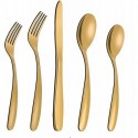 Mogaly Gold Silverware Set, 20-Piece Stainless Steel Flatware Set Service for 4, Tableware Cutlery Set for Home and Restaurant, Knives Forks Spoons, Mirror Polished, Dishwasher Safe (Gold)