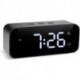 Ksbuul Modern Digital Alarm Clock, with USB Port for Charging, Voice Recording, 3 Brightness, 8 Alarm Sounds & 3 Alarm Volume, Small Led Desk Clock for Kids, Bedroom, Home, Office (Black)